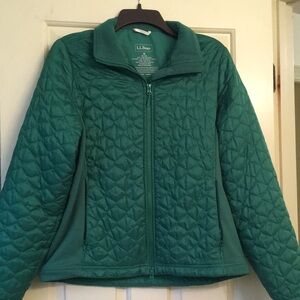 LL Bean quilted jacket with fleece sides